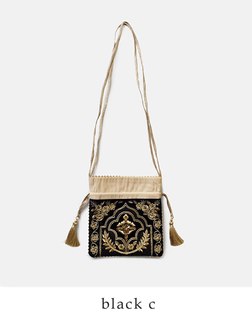 ヌキテパ　ne Quittez pas ✨ゴールドバック✨ Full Embroidery Shoulder Bag | Pasand by ne Quittez pas