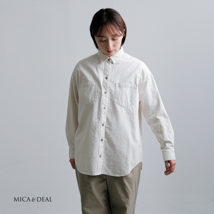 MICA&DEAL（マイカアンドディール） コットンリネン デニム シャツ 