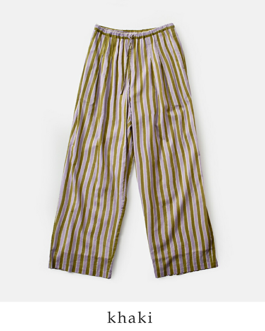 sara mallika（サラ マリカ） コットン ウェーブストライプ プリント