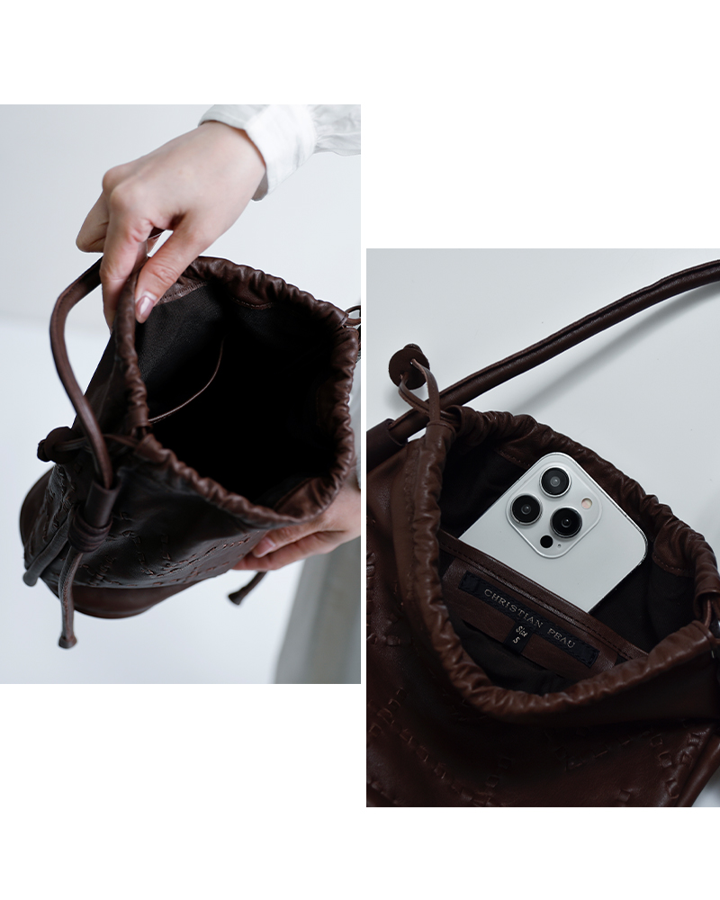 新品 レザーバッグ フリンジ 刺繍 ステッチ STAFF STYLING｜THE SHOP YOHJI YAMAMOTO