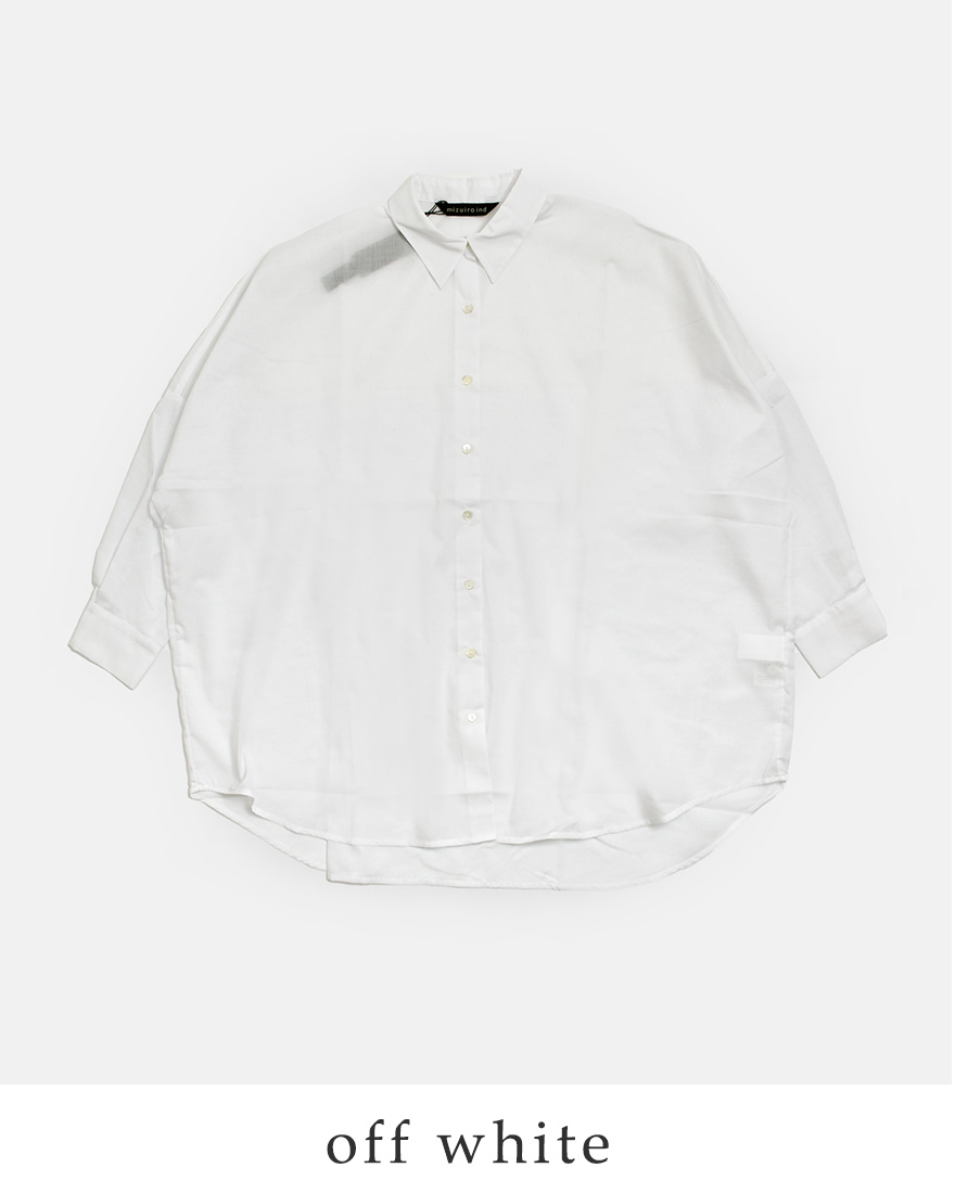 mizuiroind（ミズイロインド） シアー ワイド シャツ 1-230162 