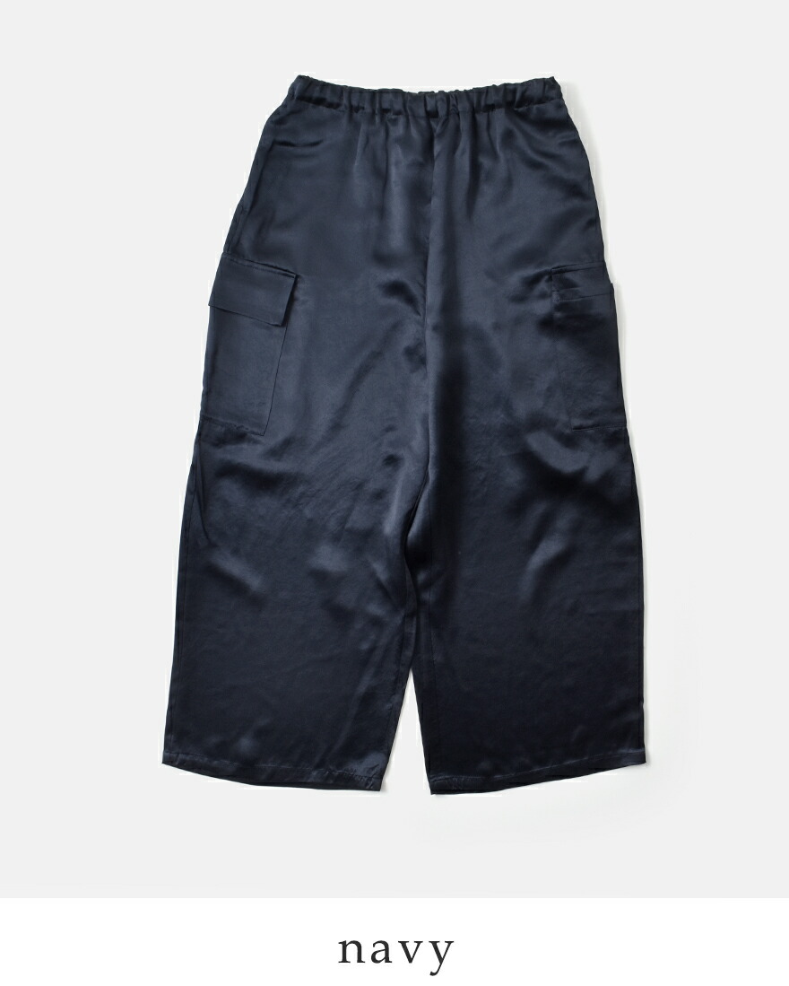 MIZUIRO ミズイロインド mizuiro ind サテン カーゴパンツ 1-260089