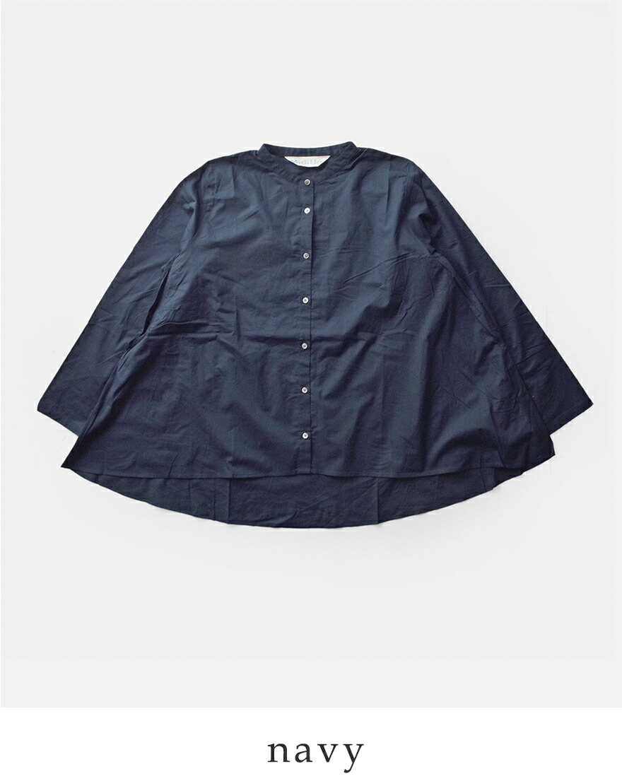MidiUmi 【30%OFF】ミディウミ コットン バンドカラー Aライン