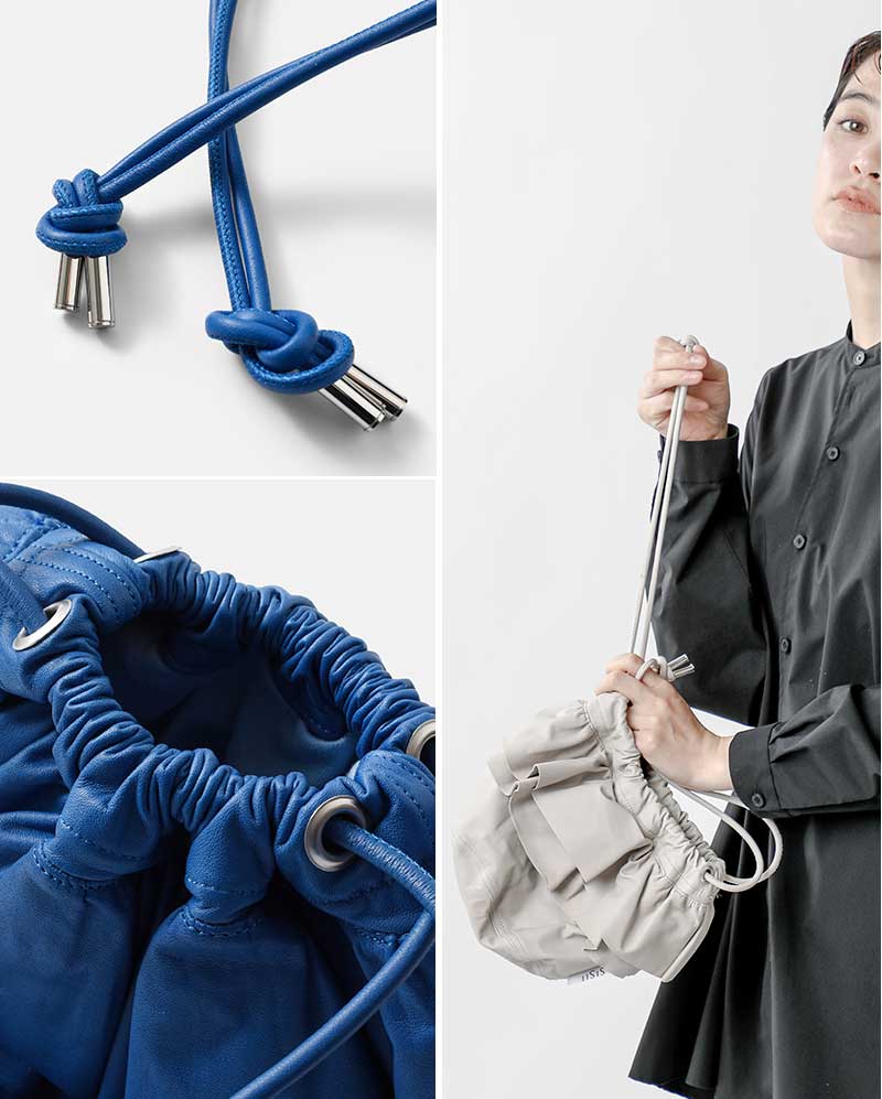 sisii（シシ） レザー 巾着 バド バック Bud bag 100-033 : aranciato