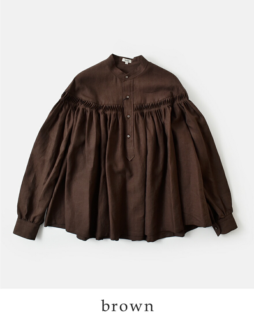 Scye（サイ） リネン キャンブリック タック ブラウス 60 1Linen