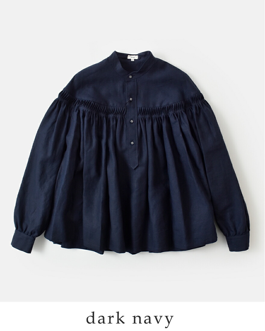 Scye（サイ） リネン キャンブリック タック ブラウス 60 1Linen