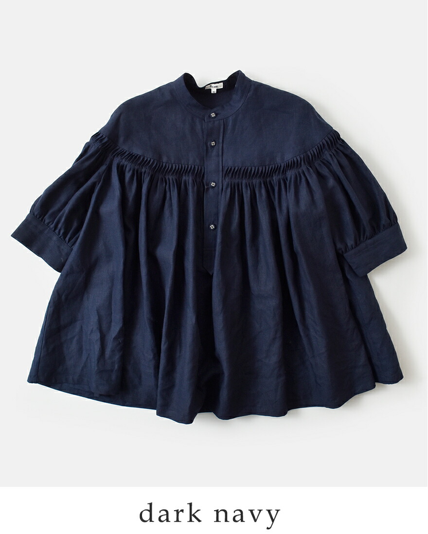 Scye（サイ） リネン キャンブリック タック 半袖 ブラウス 60 1Linen