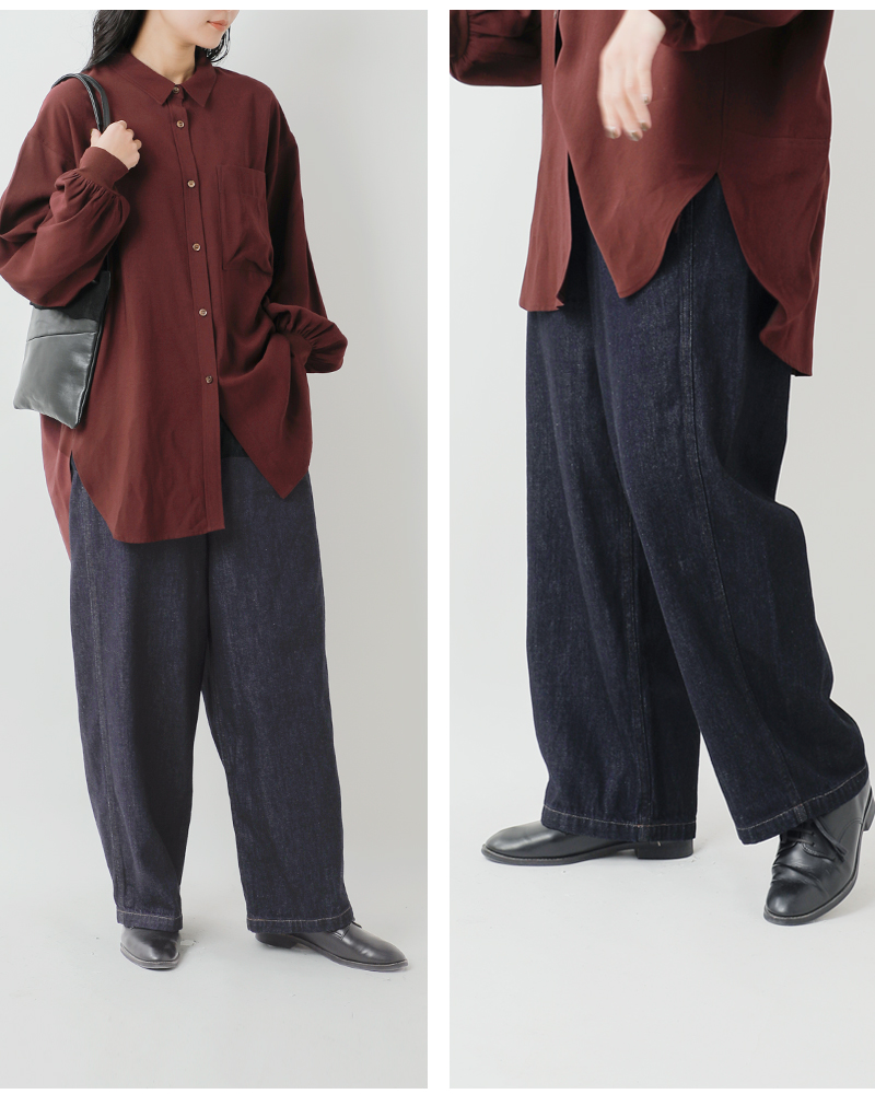 D.M.G. ドミンゴ デニム ボリューム イージー パンツ 14-0365c