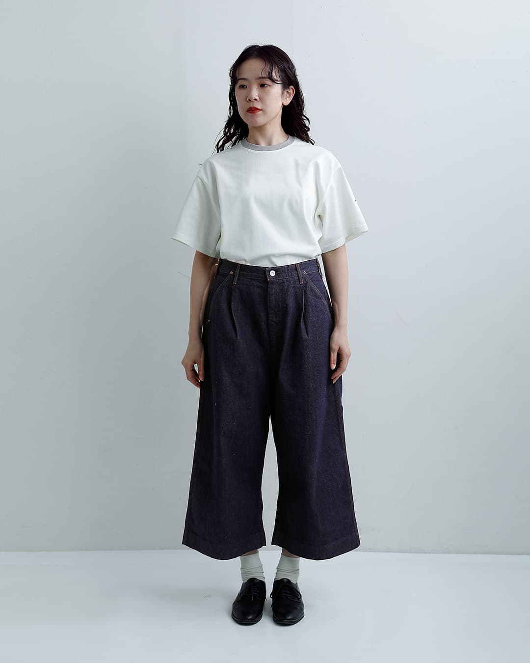 D.M.G. ドミンゴ 10ozデニム クロップド ワイドパンツ 14-0382-3d