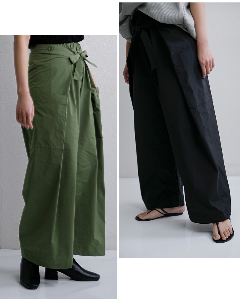 COGTHEBIGSMOKE(コグザビッグスモーク)ハイカウントPLストレッチラップトラウザーパンツKARAWRAPTROUSERS14602-250-1114-1
