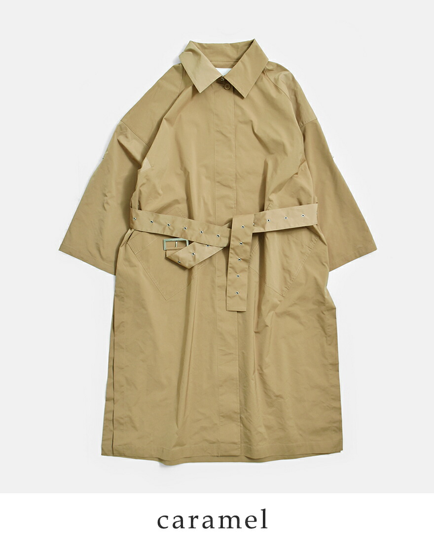 コグザビッグスモーク COGTHEBIGSMOKE ハイカウントPLストレッチ ステンカラーコート HOLLY COAT 14802-250-801-1 レディース 春夏 2026ss新作の画像