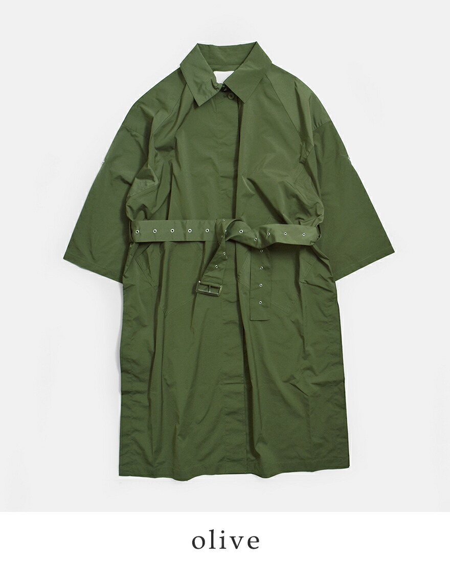 コグザビッグスモーク COGTHEBIGSMOKE ハイカウントPLストレッチ ステンカラーコート HOLLY COAT 14802-250-801-1 レディース 春夏 2026ss新作の画像
