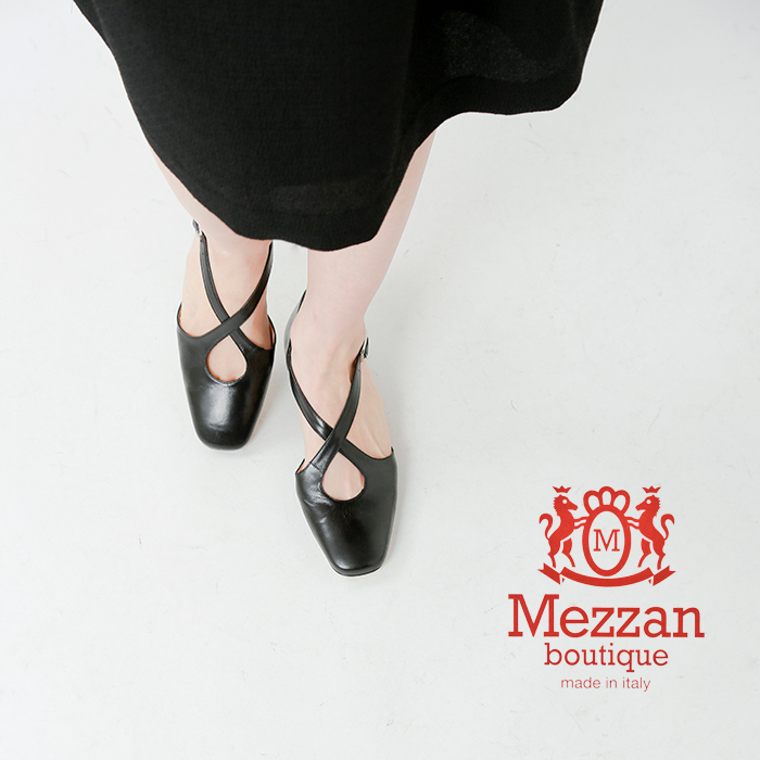 Mezzan Boutique メザンブティック aranciato別注クロスストラップ