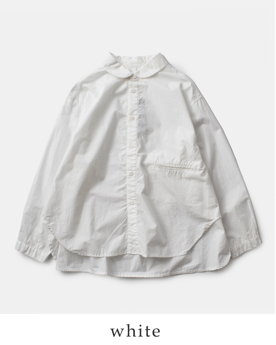 D.M.G. ドミンゴ コットン ラウンドカラー シャツ 16-0780-81-91-816x