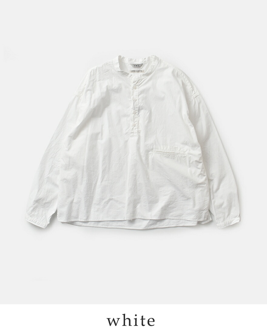 D.M.G. ドミンゴ コットン プルオーバー シャツ 16-0837x-0838x