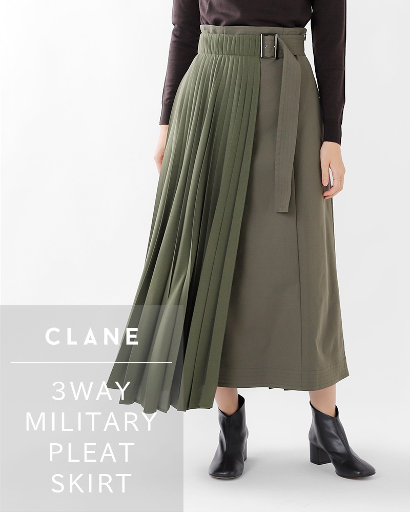 Clane クラネ 3wayミリタリープリーツスカート 6021 Aranciato 通販 Paypayモール