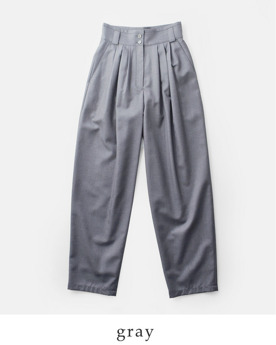 CLANE 【30%OFF】クラネ ワイド ベルト タック パンツ 17110