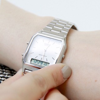 CASIO(カシオ) アナデジ デュアルタイム 腕時計 aq-230a