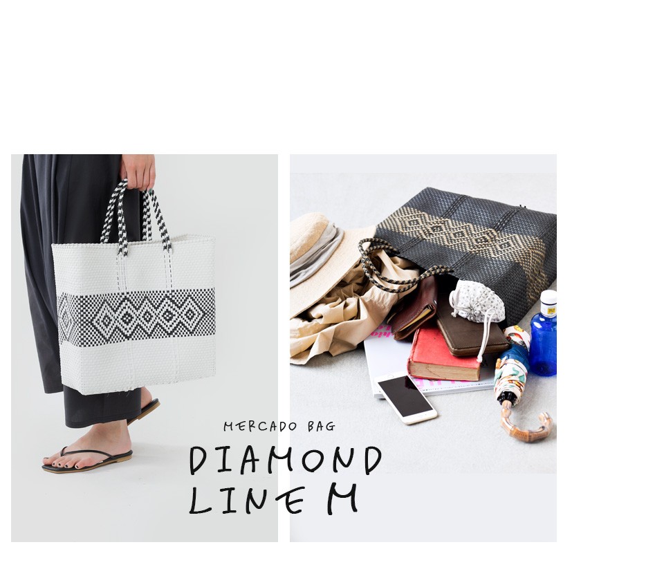 Letra(レトラ)<br>メルカドバッグM “DIAMOND LINE” diamond-line-m