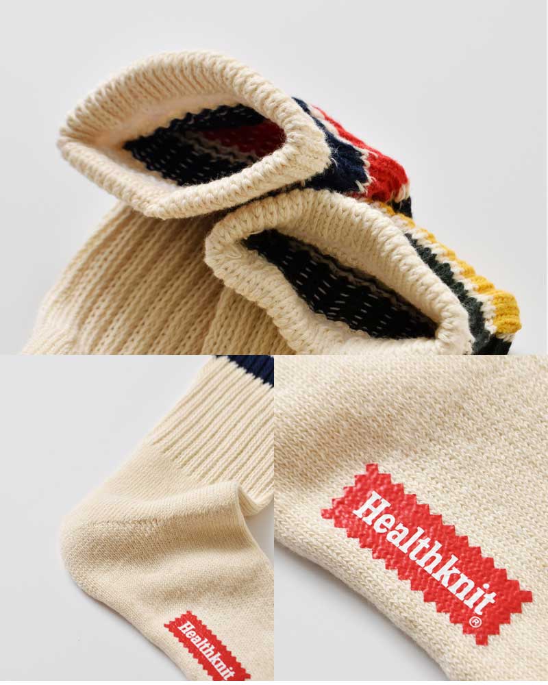 Healthknit(ヘルスニット)クラシック 配色 3本ライン ソックス 3足組 191-3471
