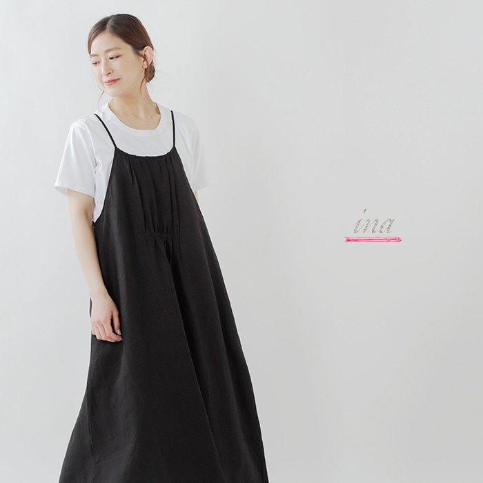 フレアライ Ina Aranciato 通販 Paypayモール イナ リネンネックギャザーキャミワンピース やさしい Www Blaskogabyggd Is