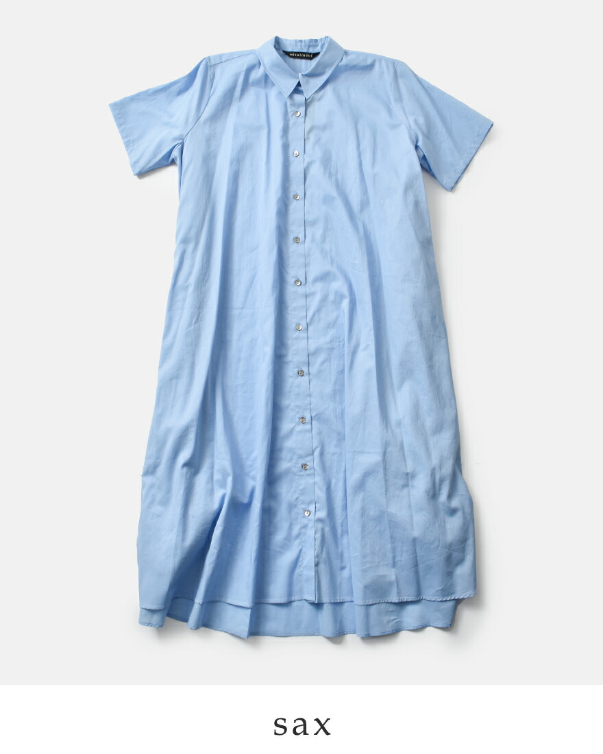 mizuiro ind/ミズイロインド　Aライン　シャツワンピース mizuiroind 【30%OFF】ミズイロインド mizuiro ind 60ローン