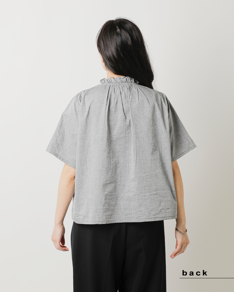⭐︎あすみ⭐︎ MidiUmi 【40%OFF】ミディウミ コットン シャンブレー フリル