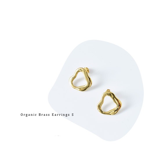 MERAKI(メラキ)<br>真鍮ピアス“Organic Brass Earrings S” 