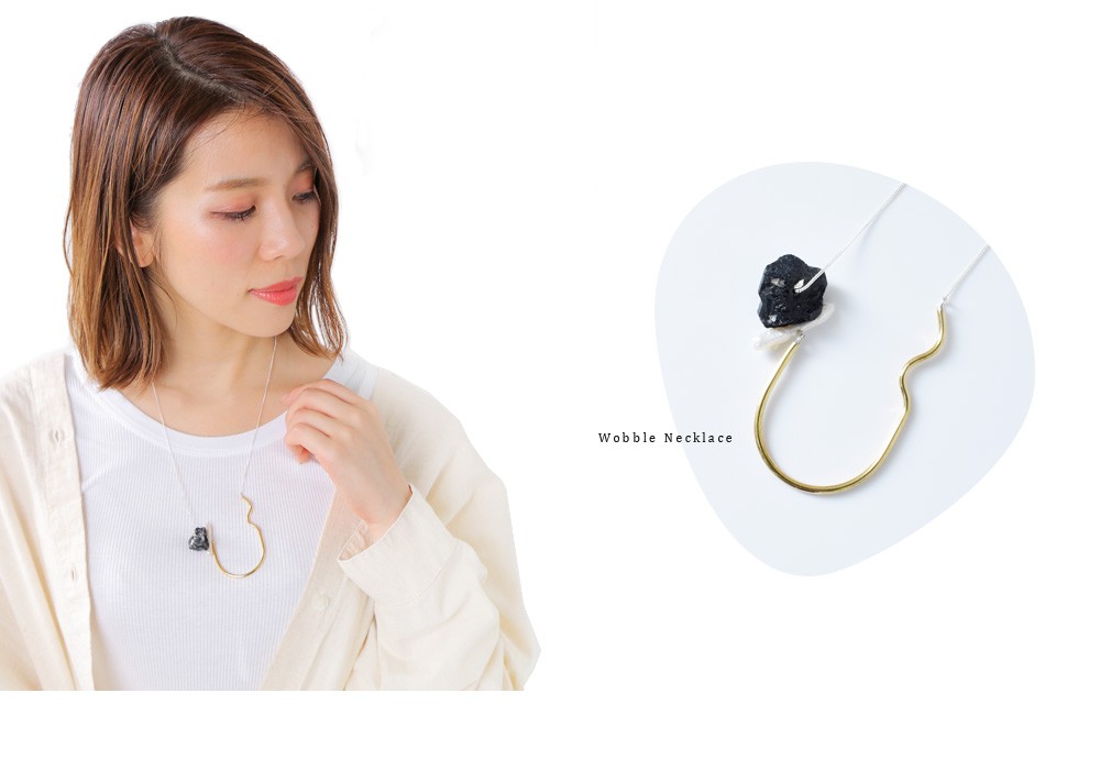 MERAKI(メラキ)<br>天然石×パールネックレス“Wobble Necklace” 