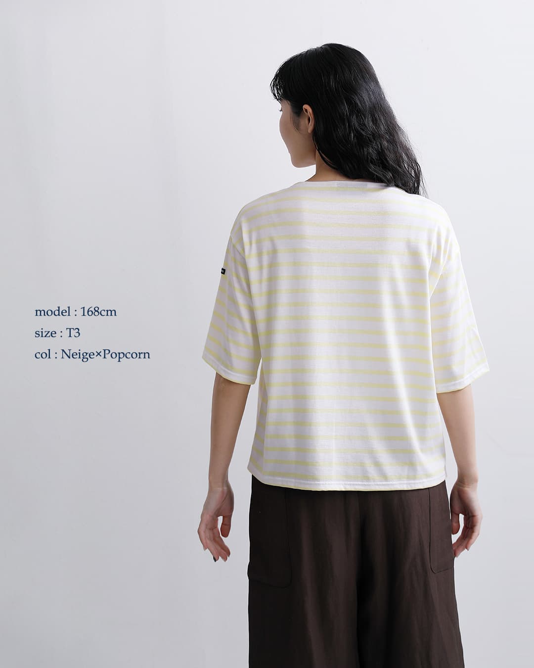 SAINT JAMES(セントジェームス)薄手コットン ボートネック ピリアック ルーズ ドロップ Tシャツ 20jc-8733-legr