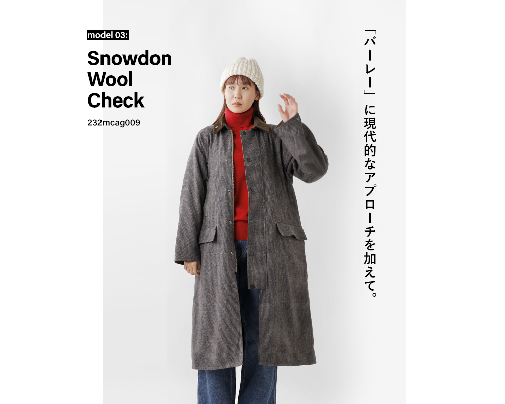 Barbour(バブアー)スノードン ウール チェック コート “SNOWDON WOOL CHECK” 232mcag009