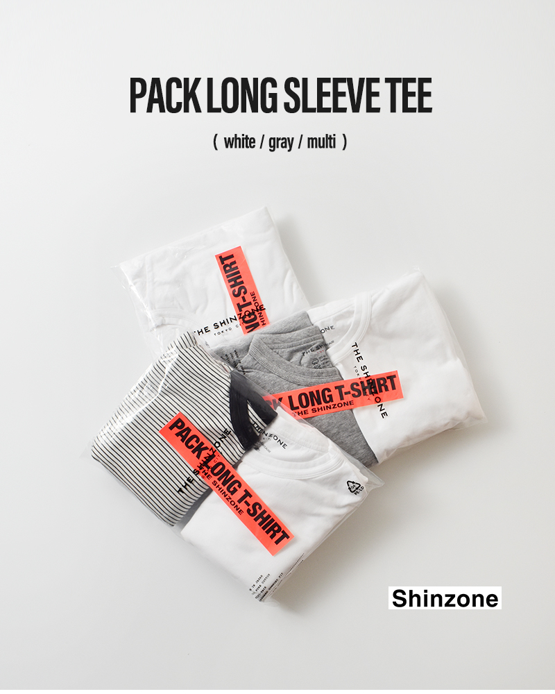 Shinzone（シンゾーン） コットン パック ロングスリーブ Tシャツ PACK