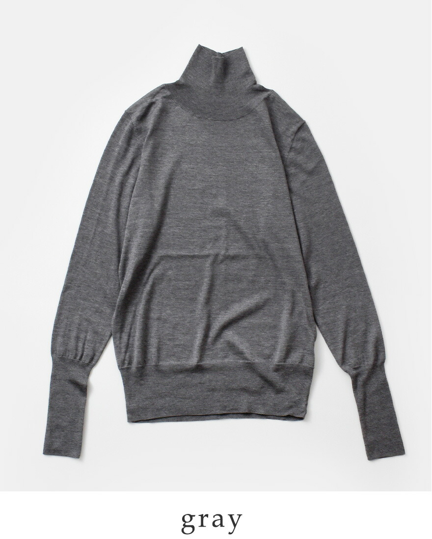 Shinzone シンゾーン コットン シルク ハイネック ニット プルオーバー