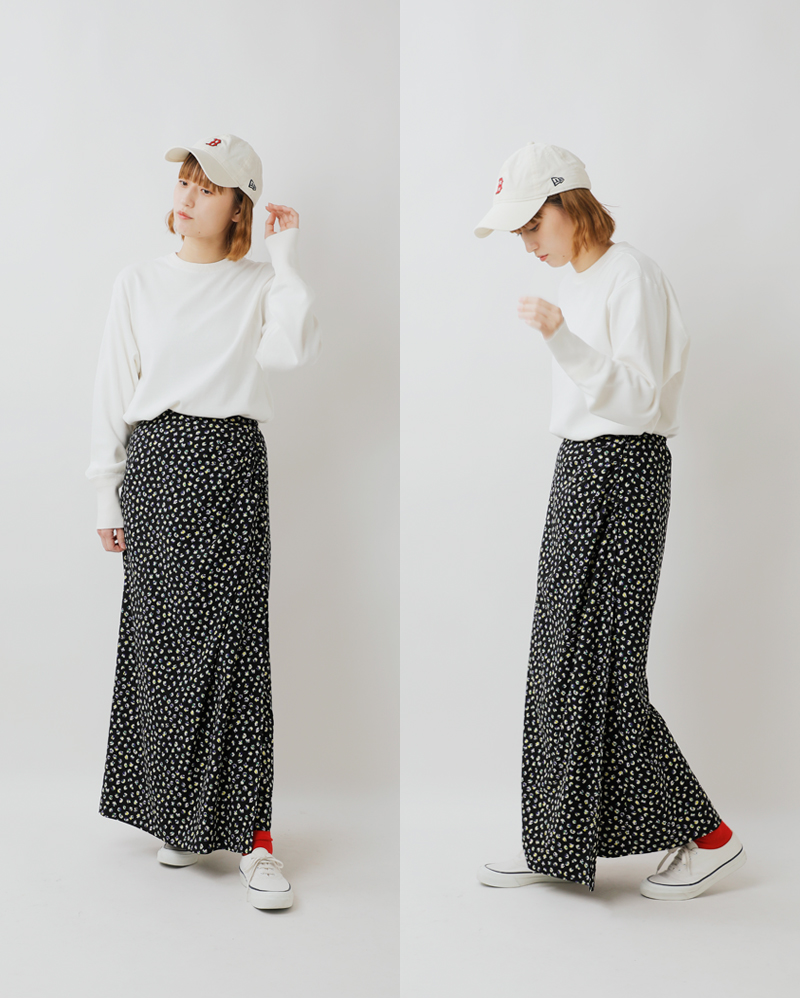 Shinzone シンゾーン スパークル プリント ラップ風 スカート SPARKLE  