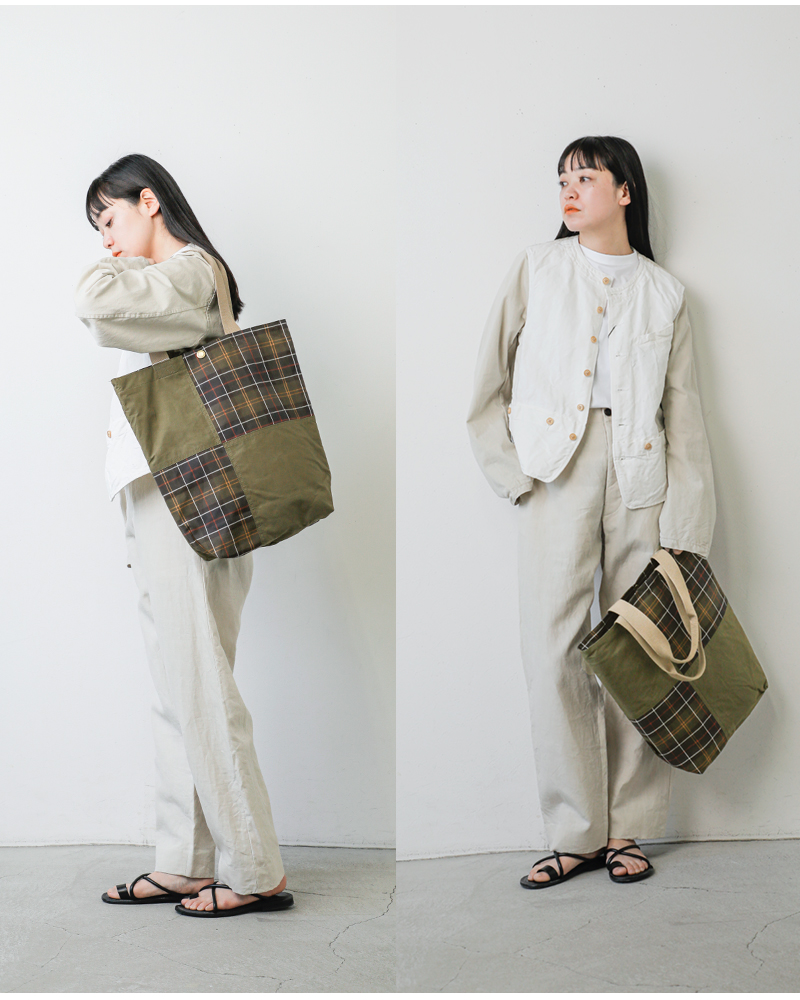 Barbour バブアー トランスポート パッチワーク トートバッグ