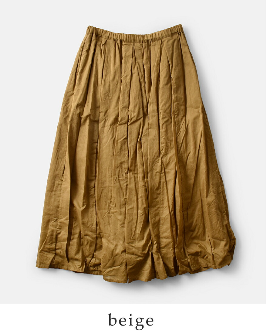 イナ 【50%OFF】イナ ina コットン ウエストゴム マチ入り タック