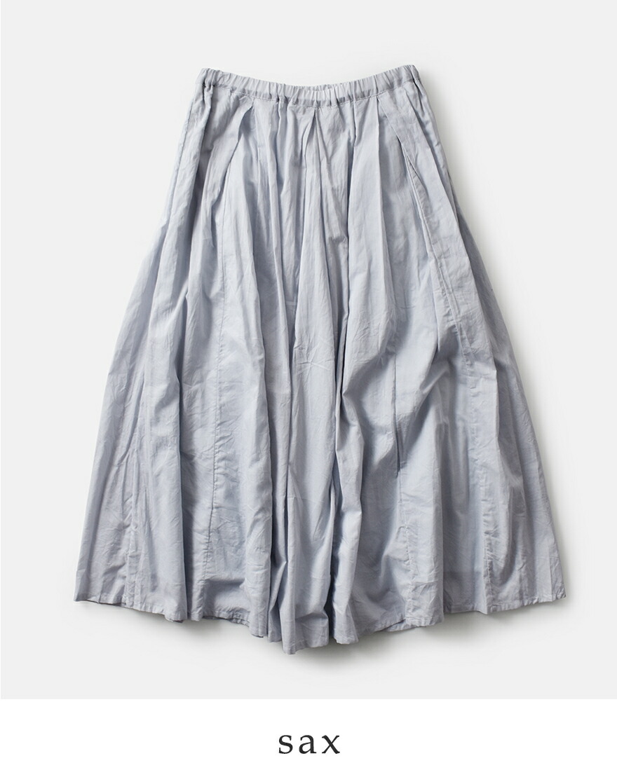 イナ 【50%OFF】イナ ina コットン ウエストゴム マチ入り タック