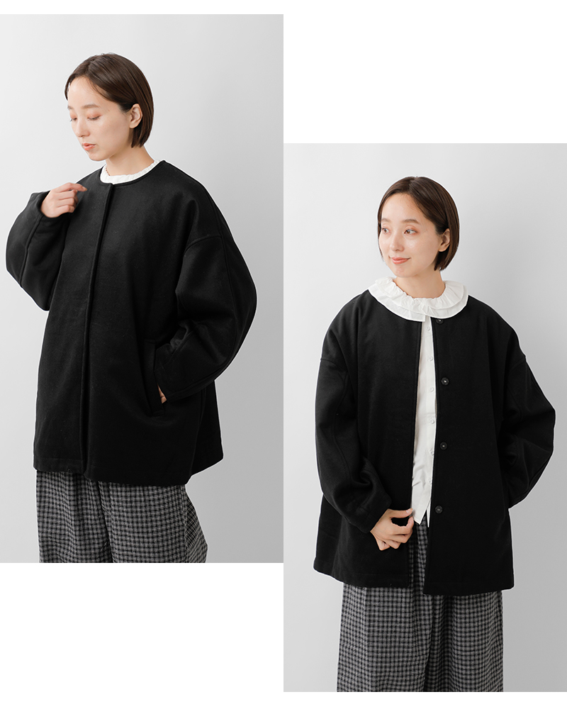 heavenly(ヘブンリー)ウールミックスノーカラーショートコート2550143