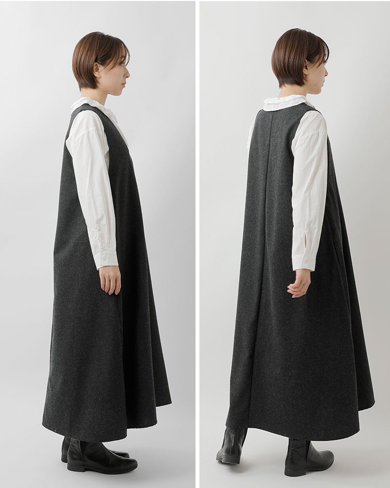 heavenly(ヘブンリー)ウールミックスVネックジャンパースカート2551112