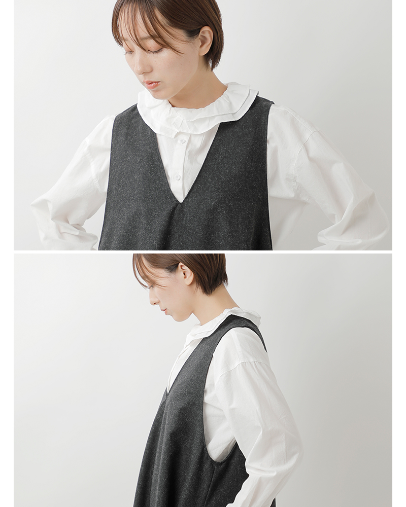 heavenly(ヘブンリー)ウールミックスVネックジャンパースカート2551112