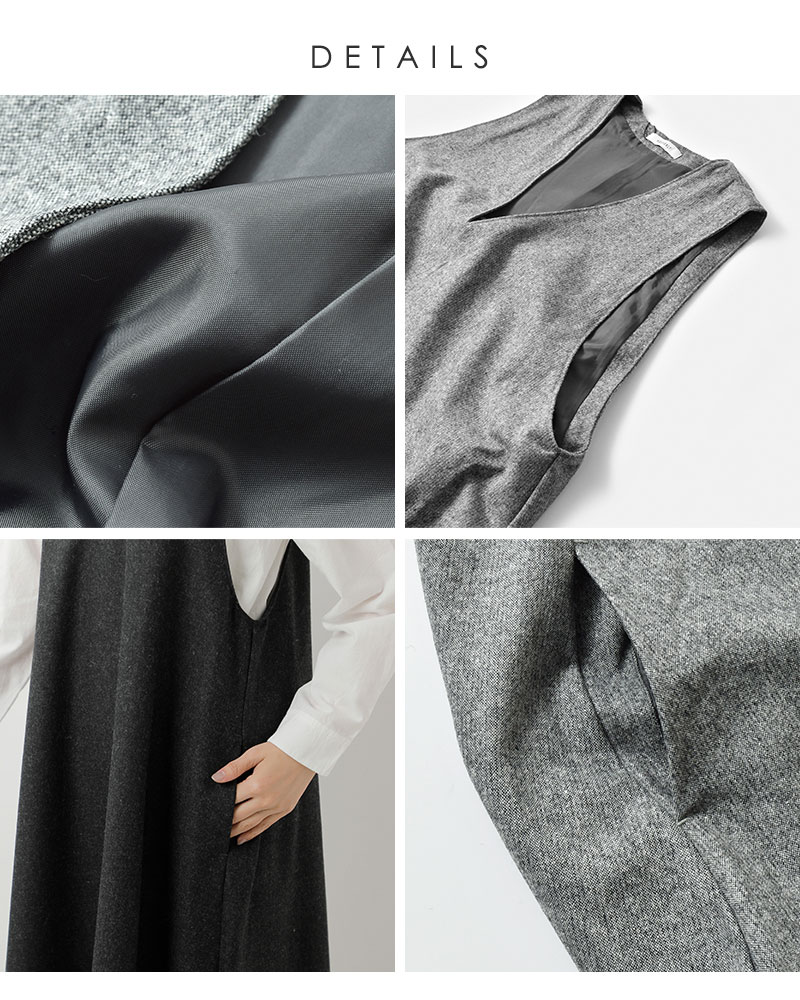 heavenly(ヘブンリー)ウールミックスVネックジャンパースカート2551112