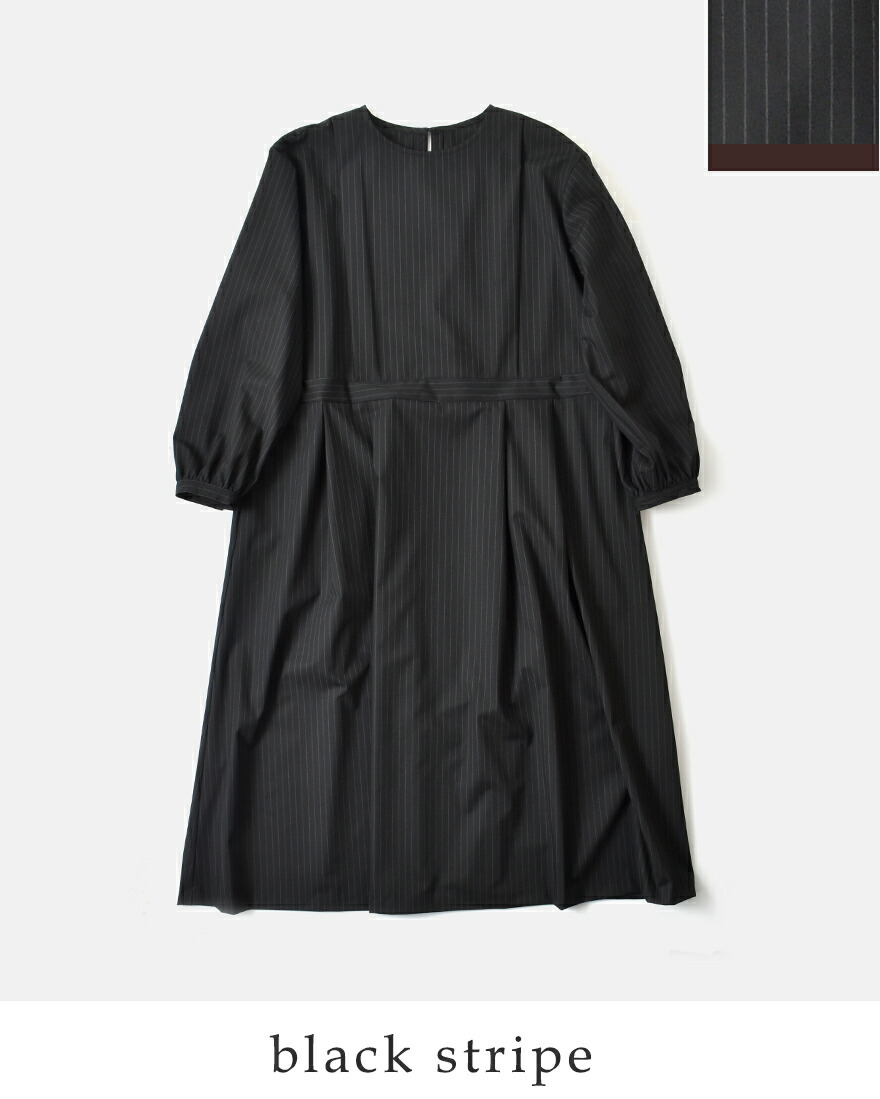 イナ ina 2wayストレッチ ストライプ ウエスト切替 ワンピース 255652