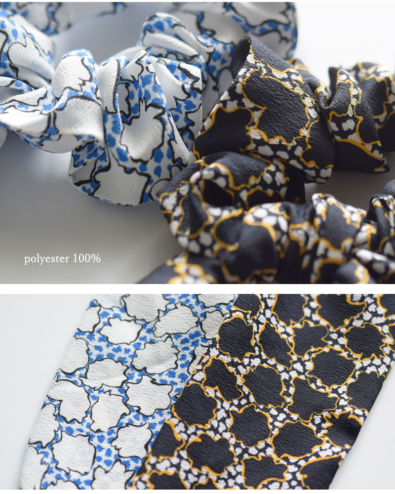 Shinzone(シンゾーン)ポルトプリントリボンシュシュ“RIBBONSCRUNCHIE”25mmsit03