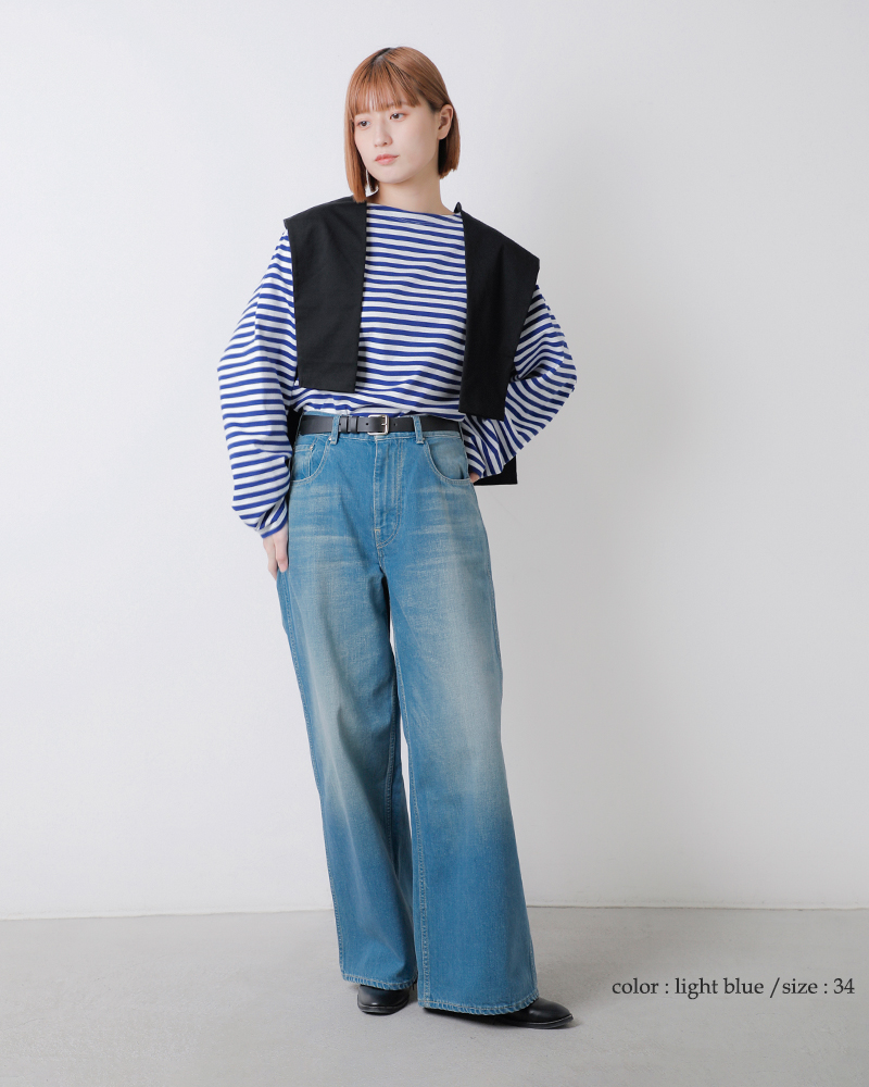 LOHEN ローヘン　デニムパンツ　denim pants　36 LOHEN ローヘン 23SS ランダムタック ハイウエスト デニムパンツ