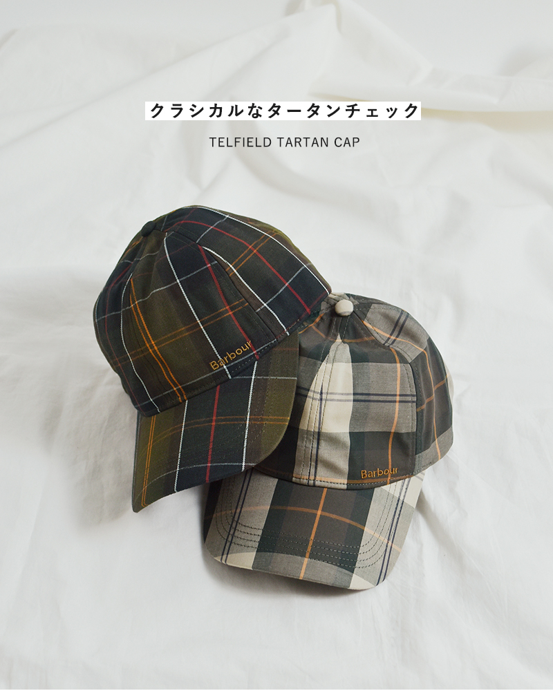 Barbour（バブアー） テルフィールド タータンチェック キャップ
