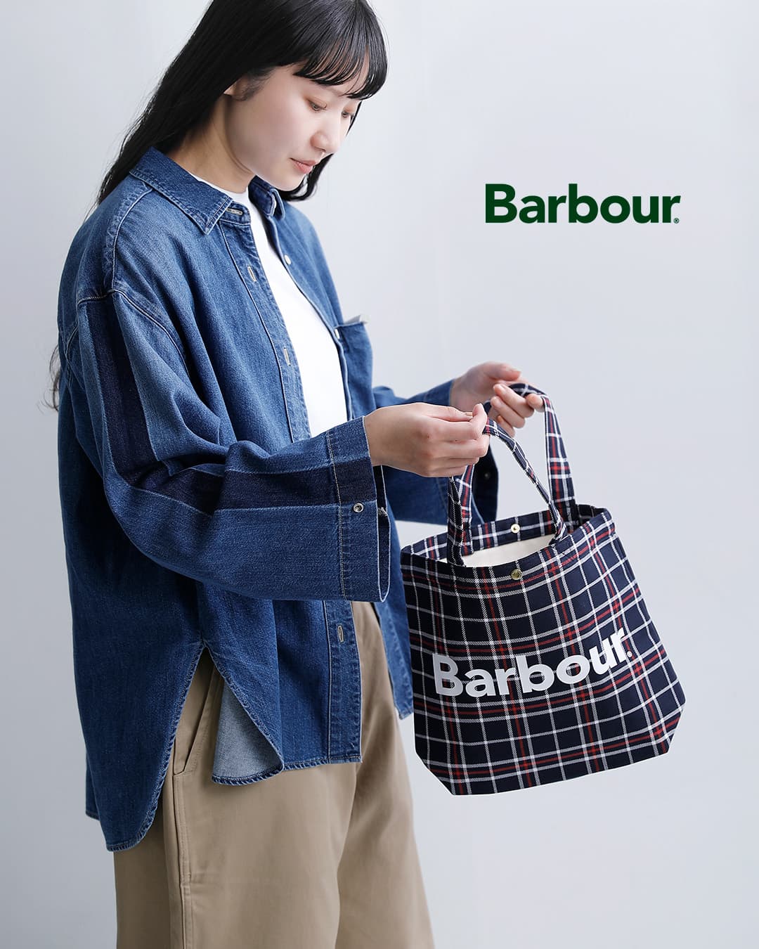 Barbour（バブアー） ミニ テルフィールド タータンチェック トート