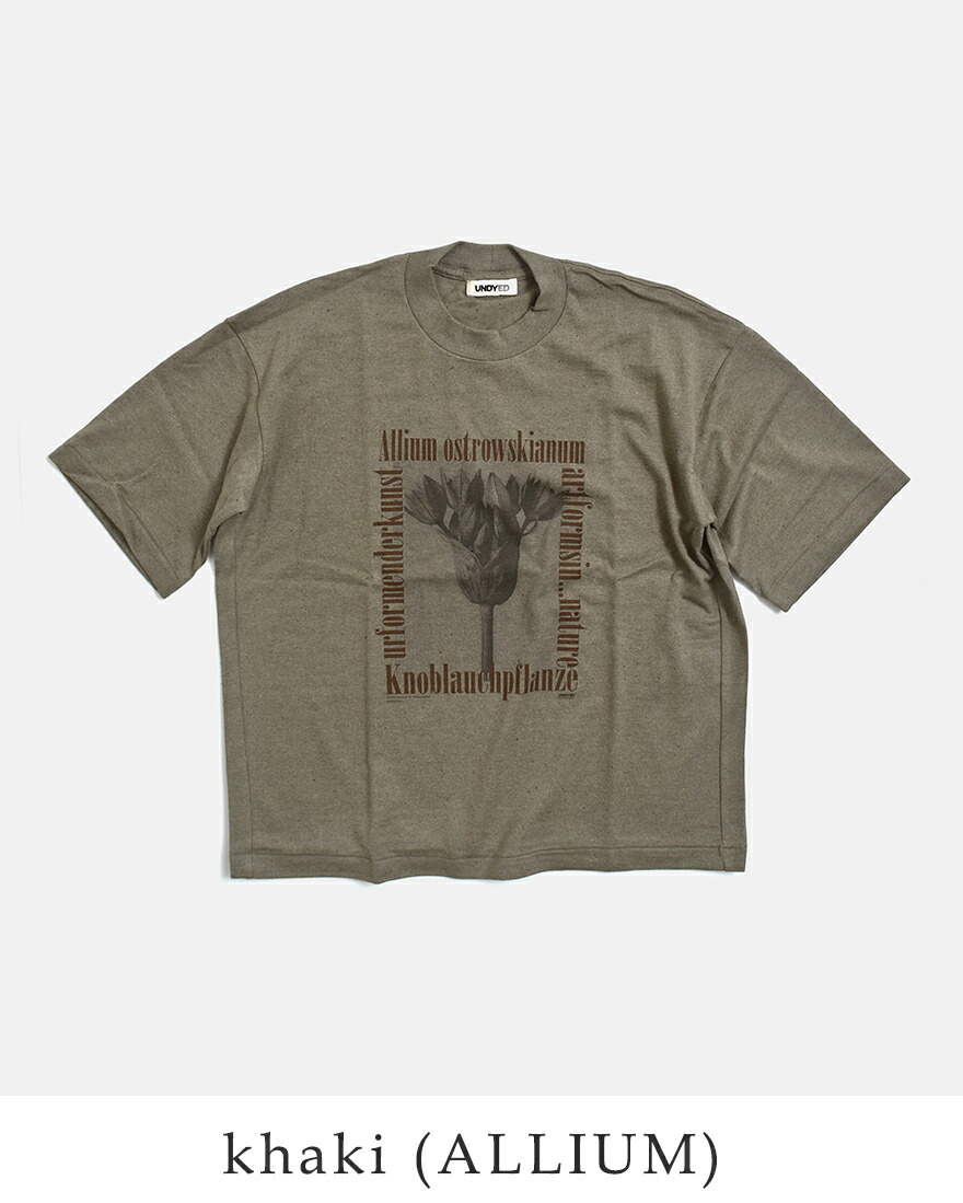 アンダイド UNDYED  オーガニックコットン 半袖 プリントTシャツ Karl Blossfeldt PT-T 26s348a-c レディース  春夏 2026ss新作の画像
