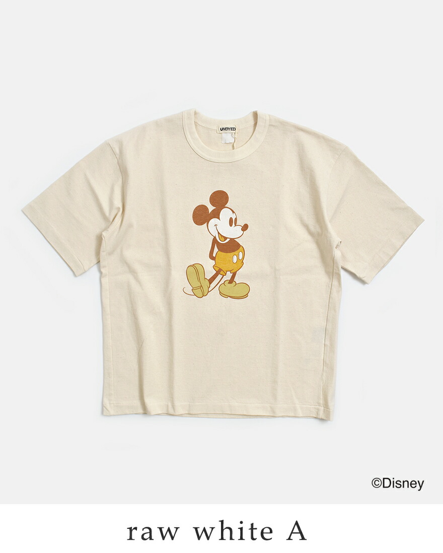 UNDYED アンダイド オーガニックコットン 半袖 プリントTシャツ