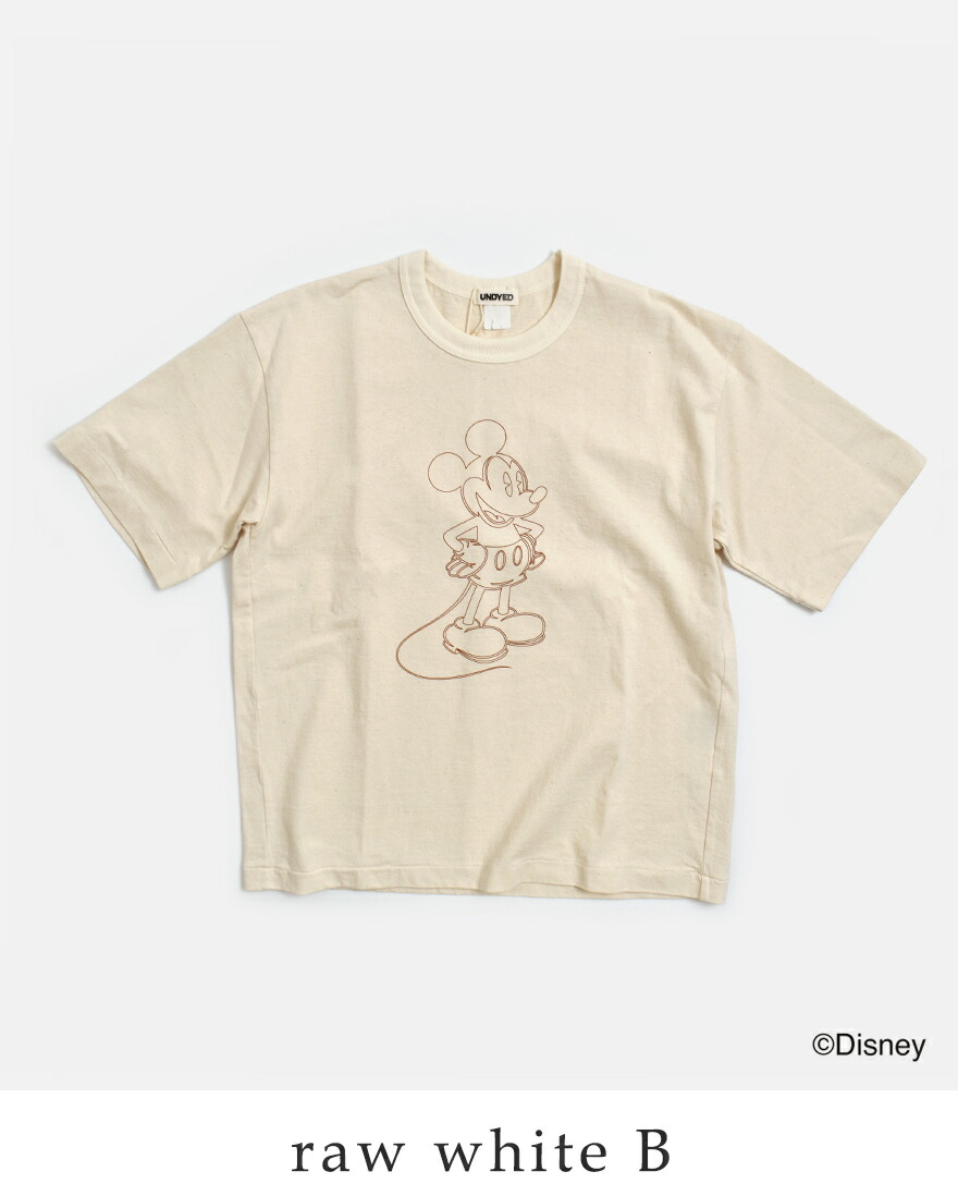UNDYED アンダイド オーガニックコットン 半袖 プリントTシャツ