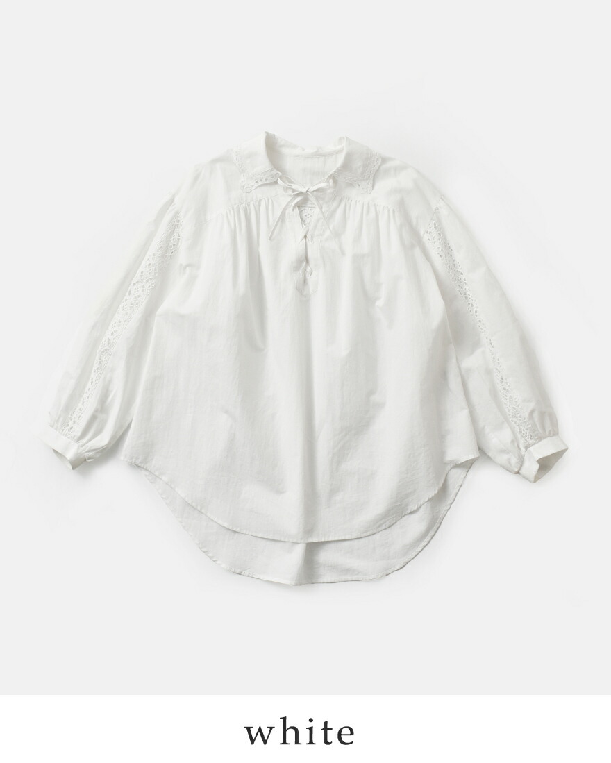 Shinzone（シンゾーン） コットン レースアップ ブラウス LACE-UP